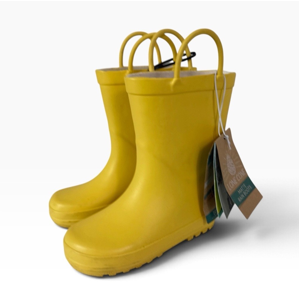 LoneCone Unisex Toddler Kids 10T Rainboots Sunshine Classic Yellow NWOB